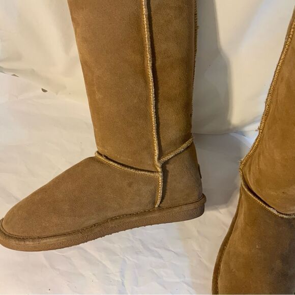 Bjorndal Women Size 8 Mid Calf Boots Sheepskin Lined Leather Tan Fall Winter - Picture 4 of 15